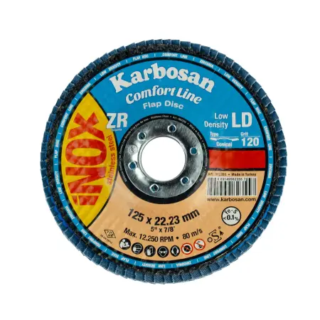 Круг лепестковый конический  KARBOSAN Comfort Line LD ZXR11 125х22мм Р120